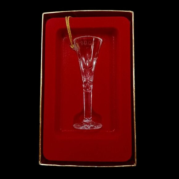 NIB 2000 Gorham Lead Crystal Lady Anne “Champagne Flute” Ornament/Germany - Picture 1 of 2